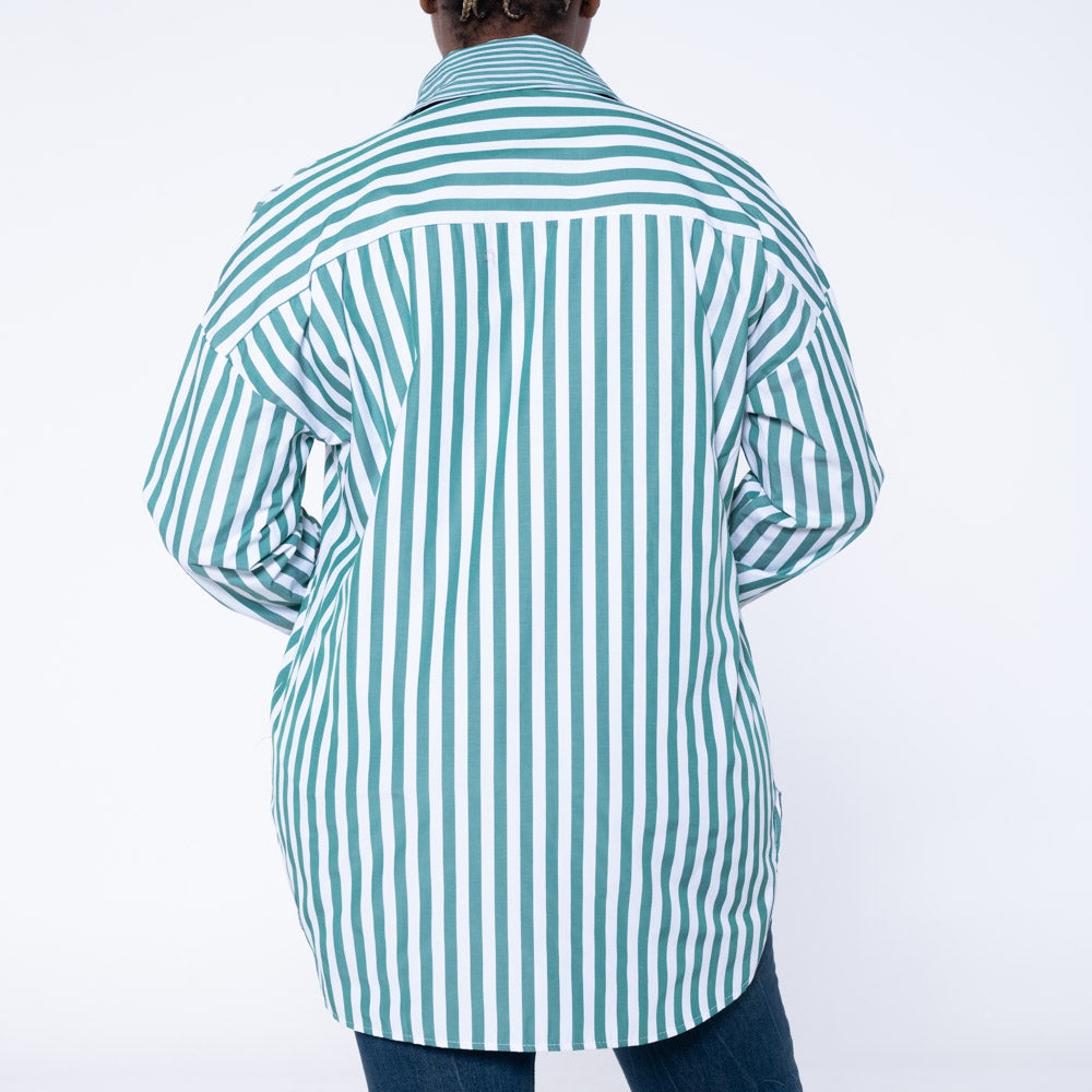 Long Sleeve Cotton Striped Shirt