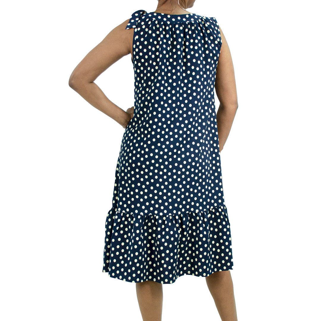 Navy/Stone Polka Dot Tunic