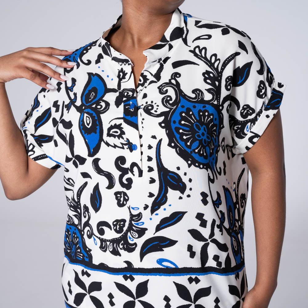 Border Print Top