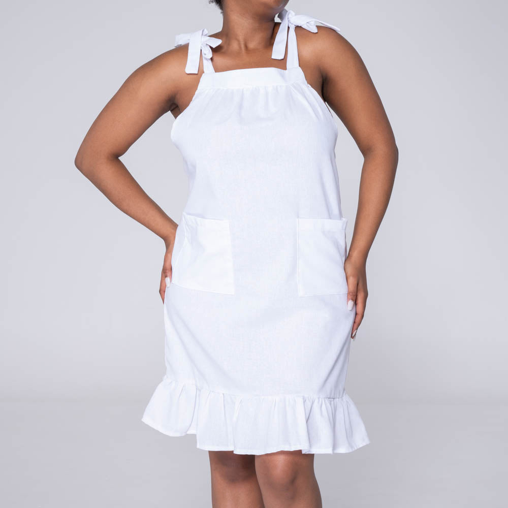 White Pocket Edit Tiered Tunic