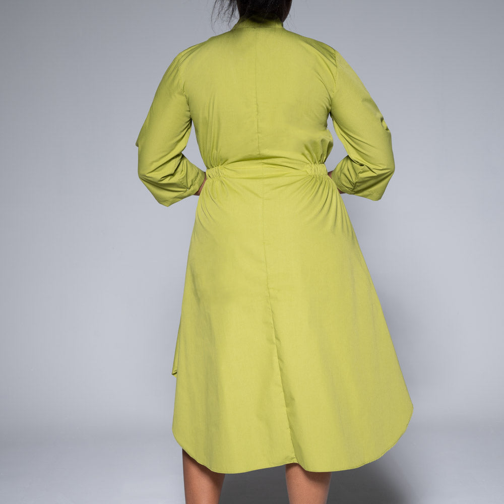 Chartreuse Poplin Tunic