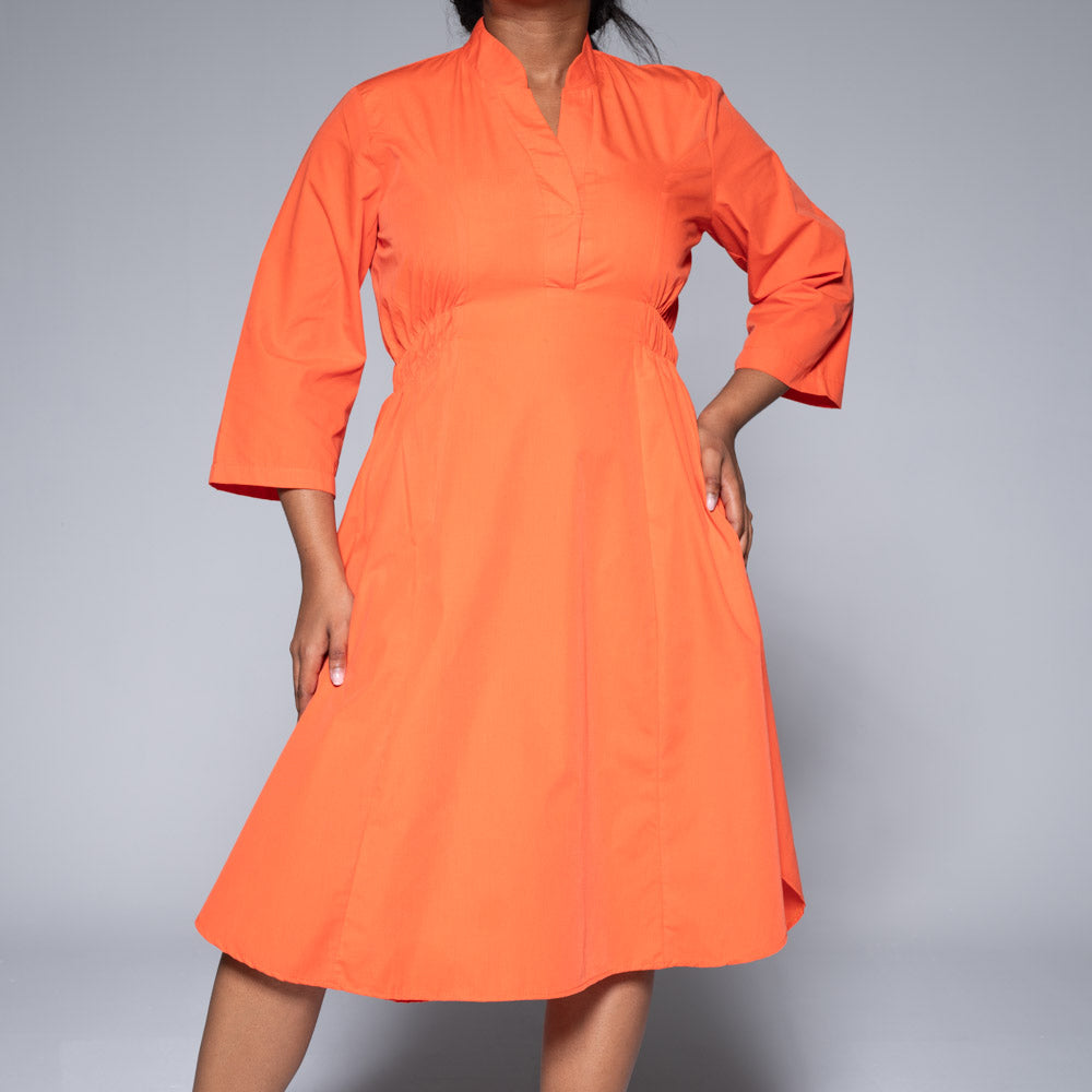 Tangerine Poplin Tunic