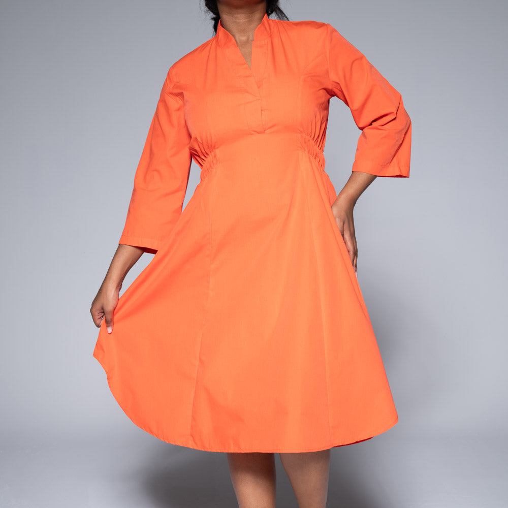 Tangerine Poplin Tunic