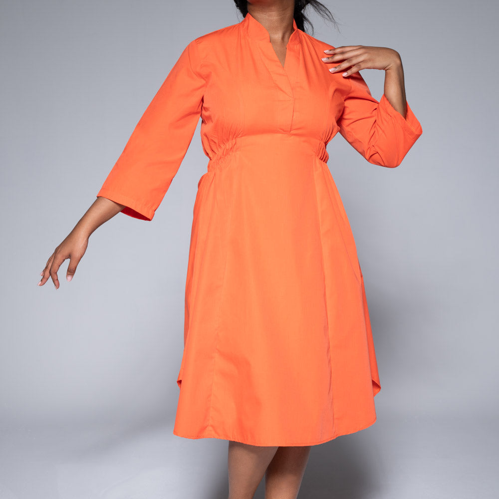 Tangerine Poplin Tunic