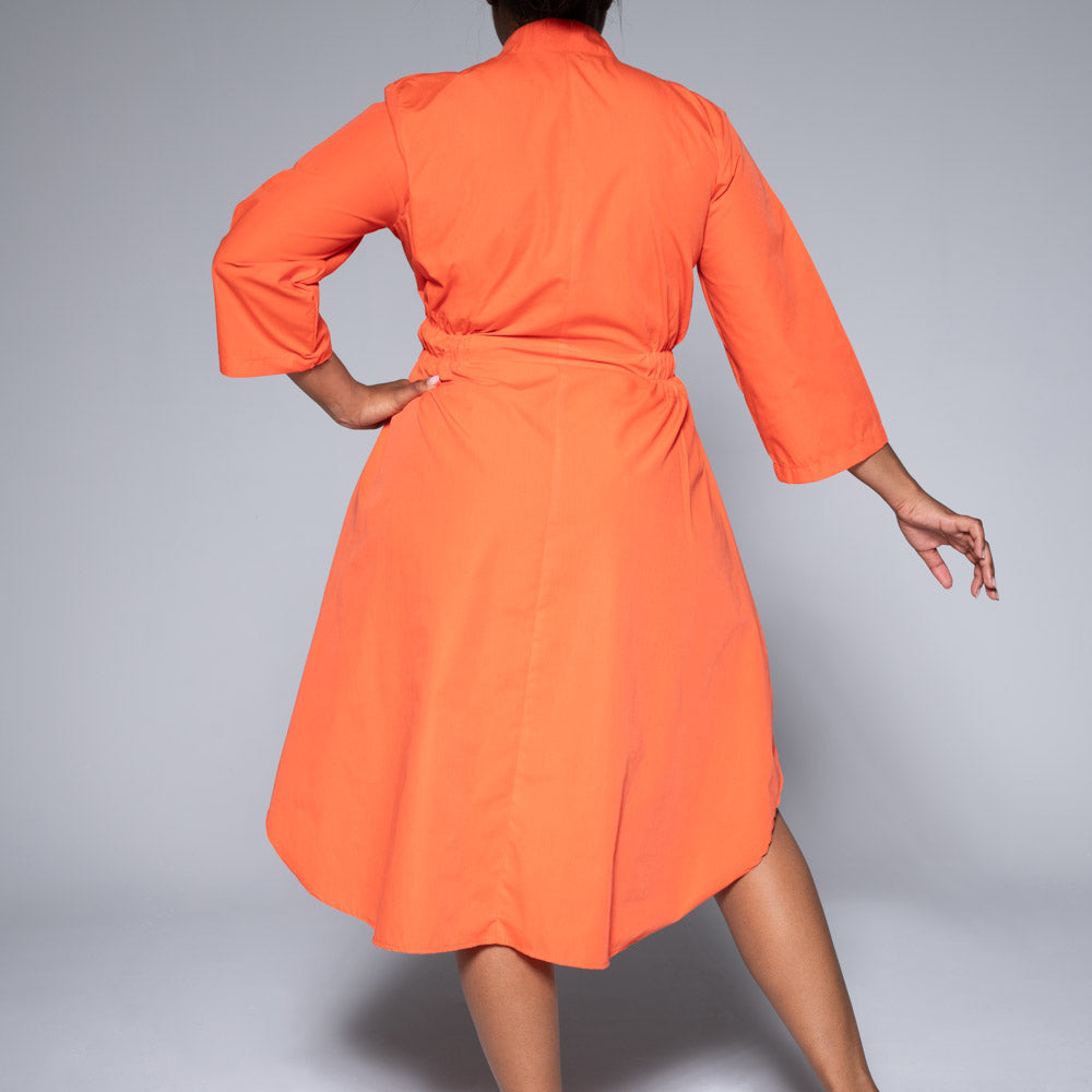 Tangerine Poplin Tunic