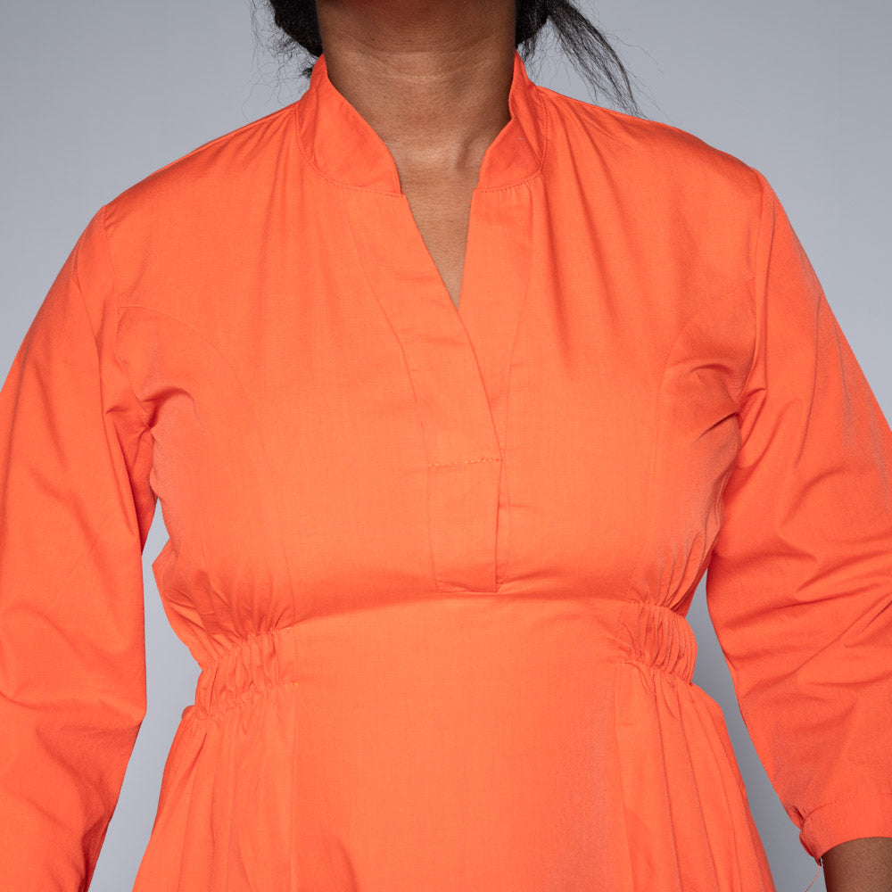 Tangerine Poplin Tunic