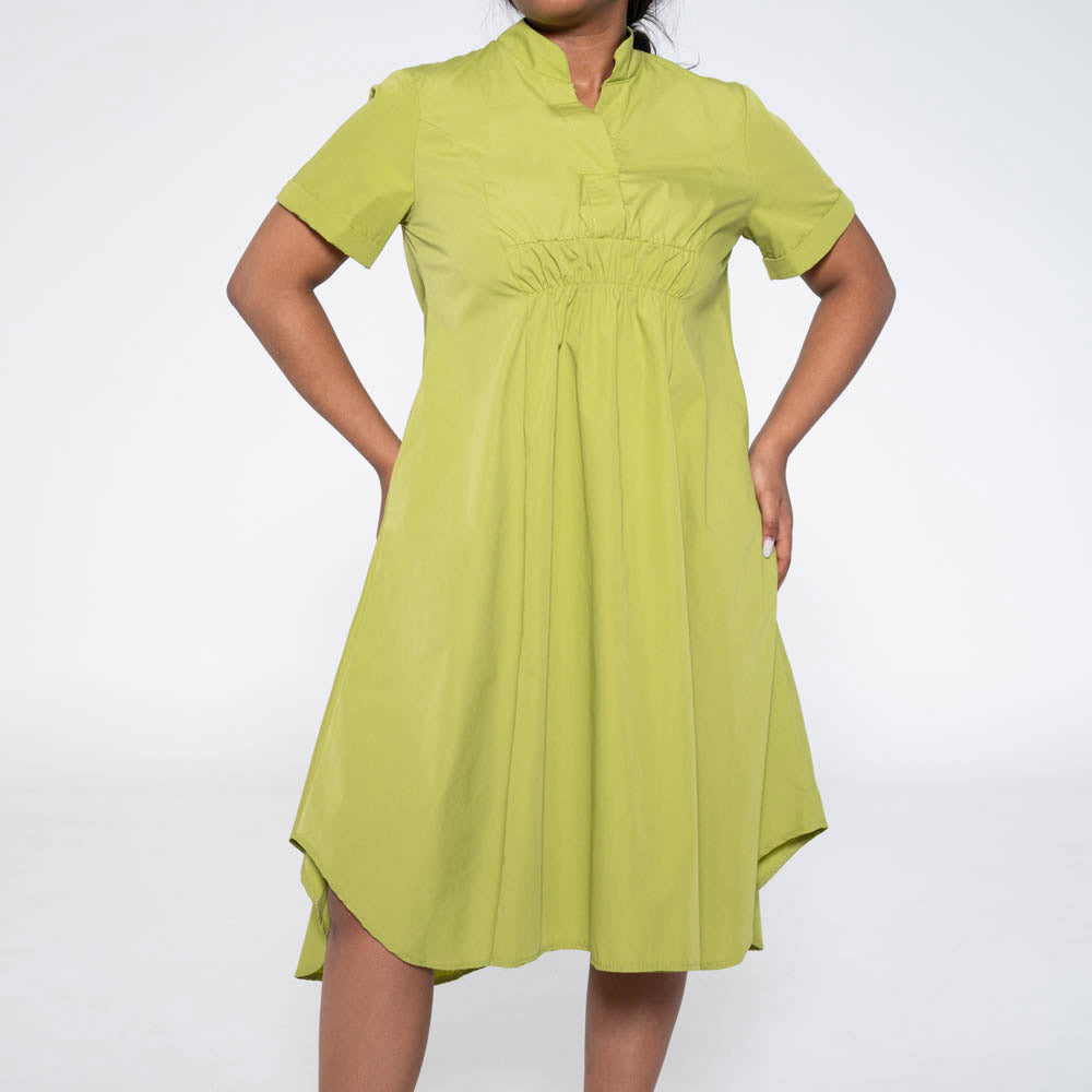 Chartreuse Poplin Tunic