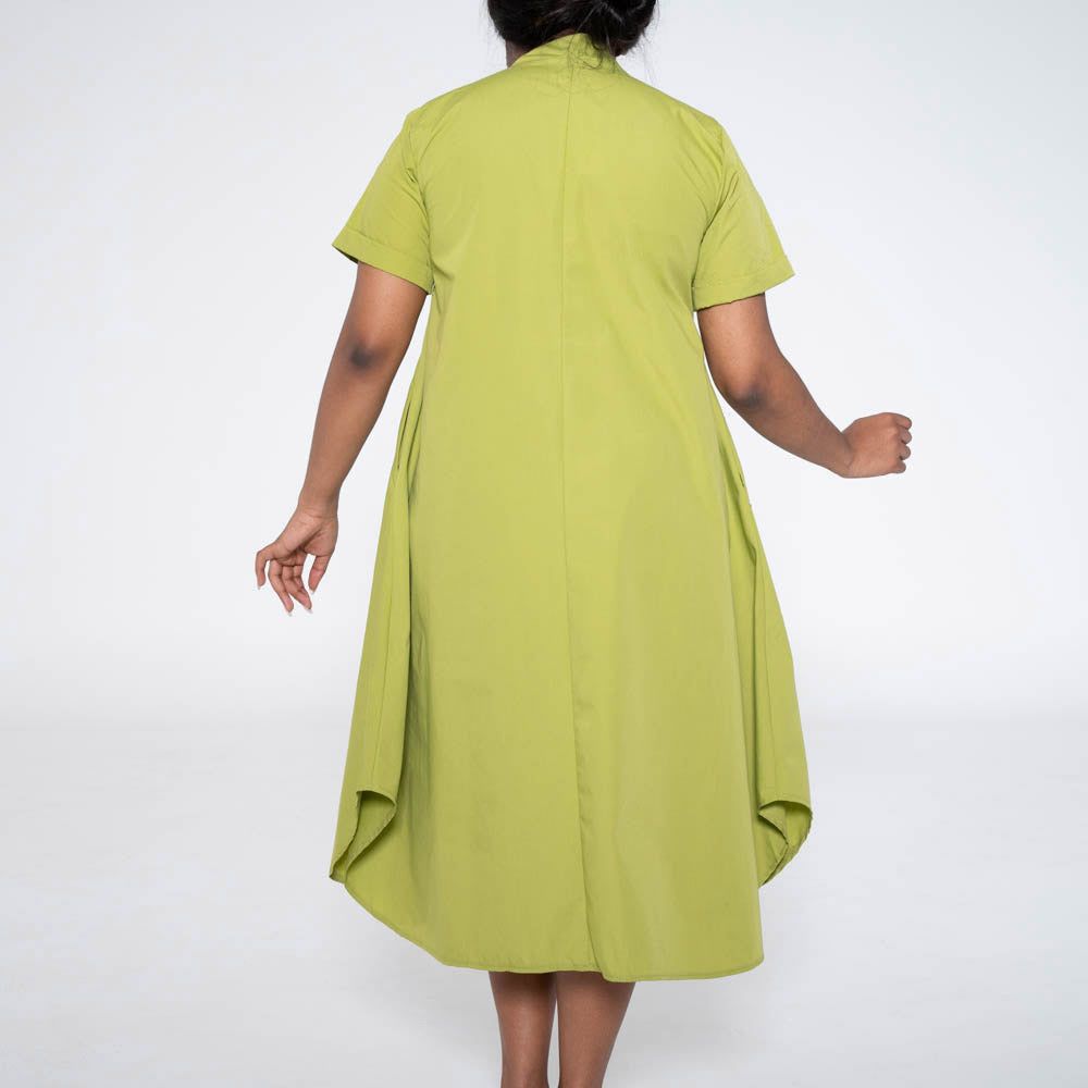 Chartreuse Poplin Tunic