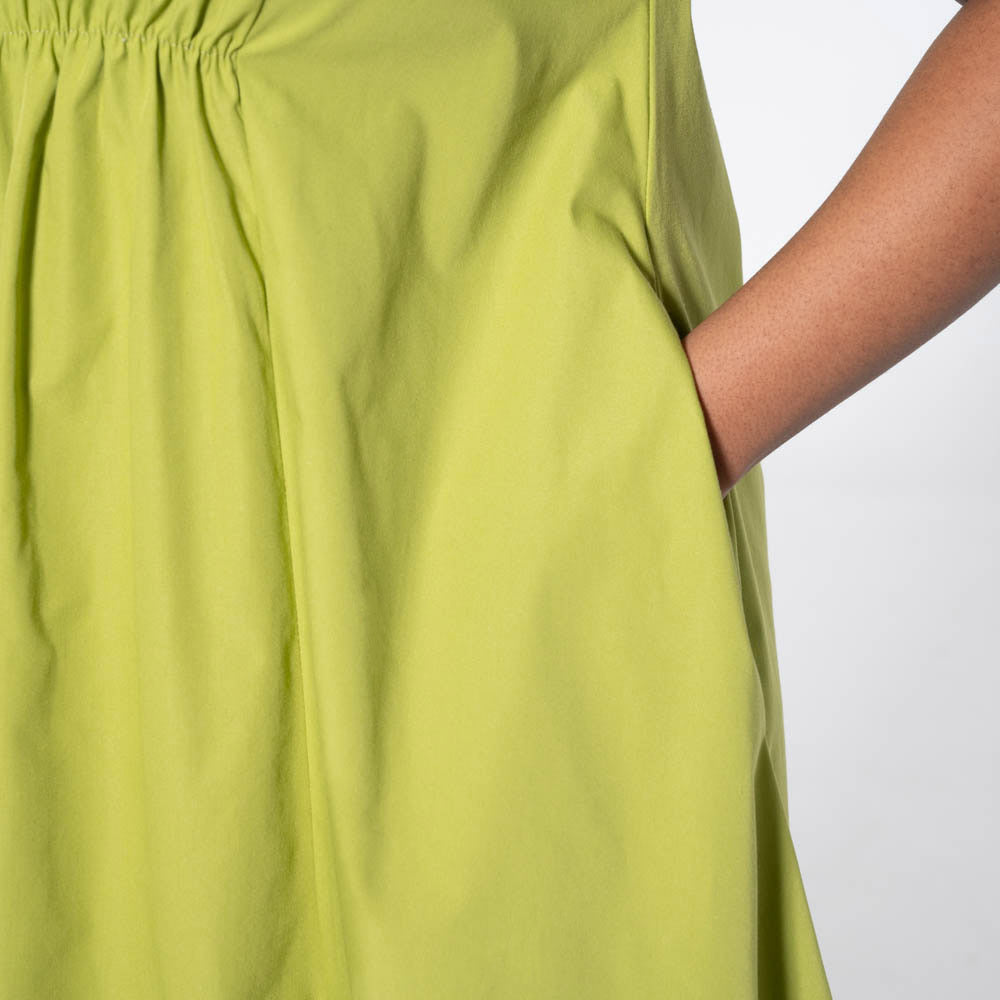 Chartreuse Poplin Tunic