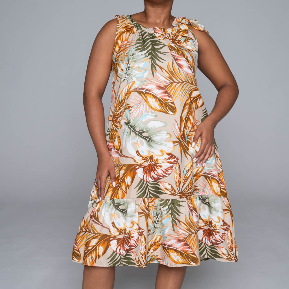 Printed Poly Cey Tiered Tunic