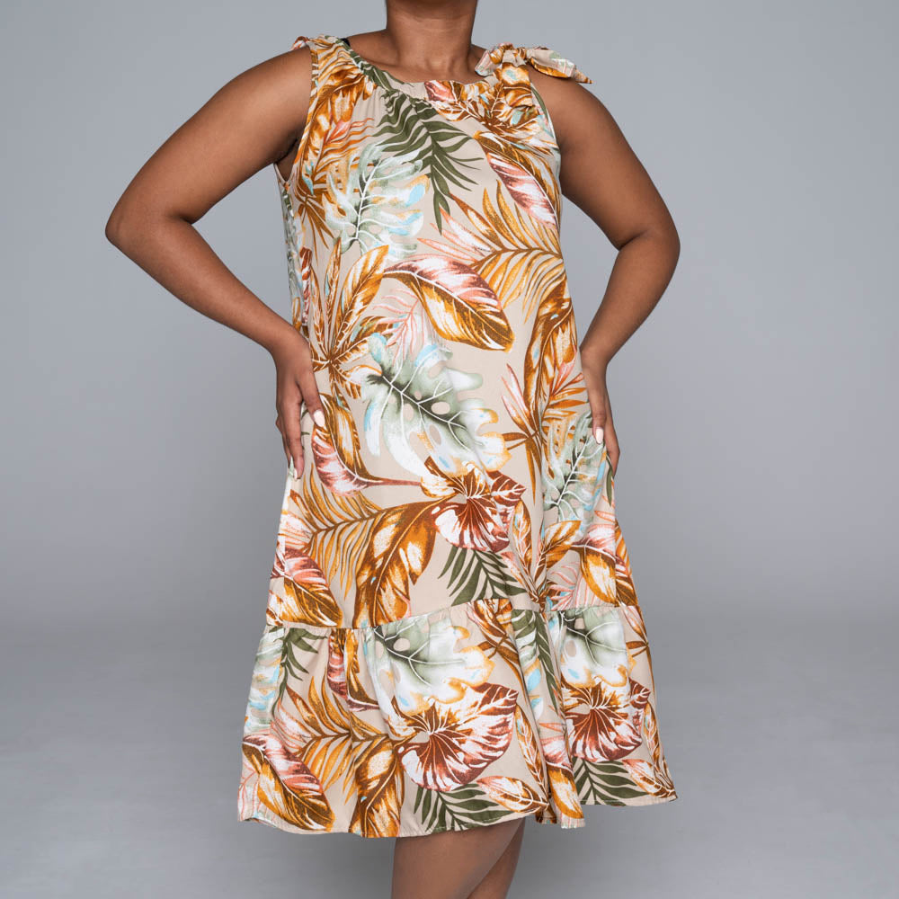 Printed Poly Cey Tiered Tunic