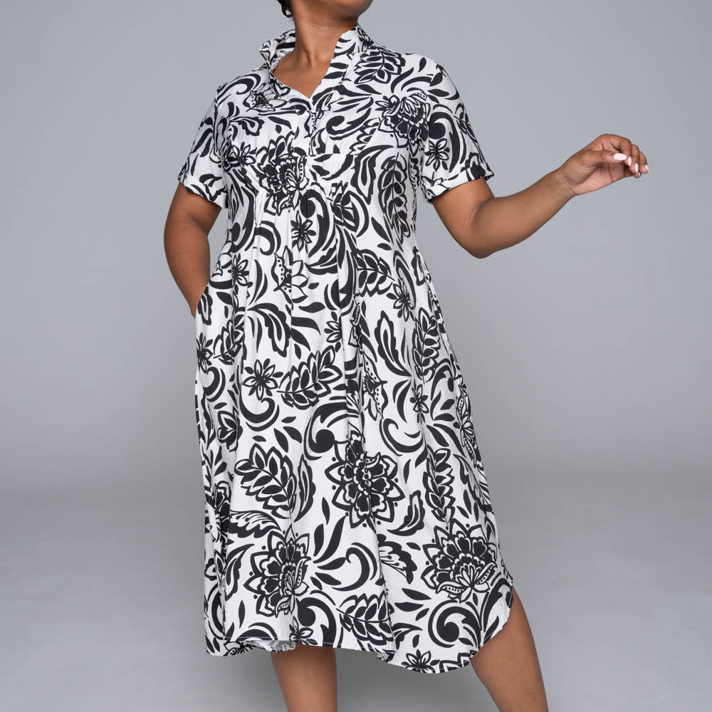 Short Sleeves Nylon Rayon Tunic