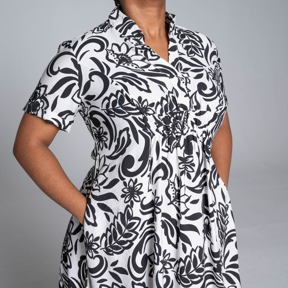 Short Sleeves Nylon Rayon Tunic