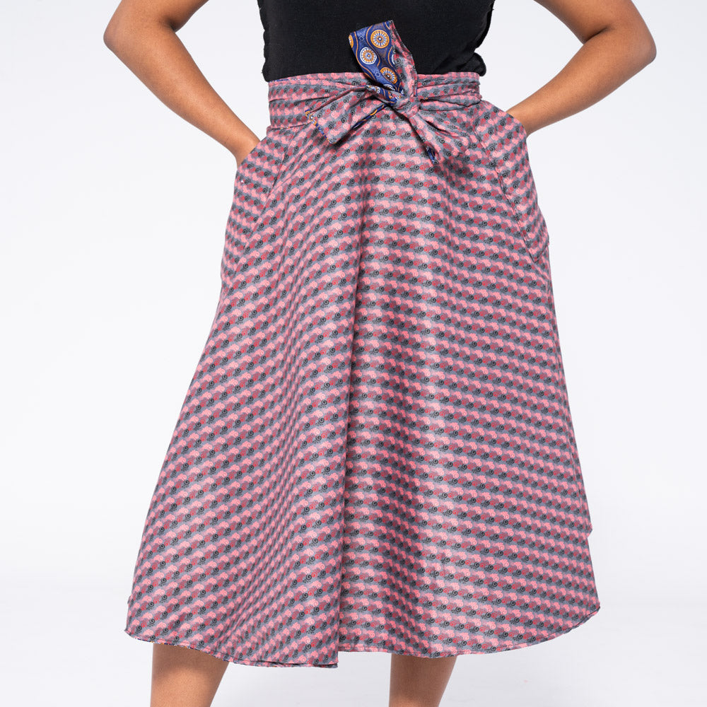 Pink/Purple Reversible Wrap Skirt