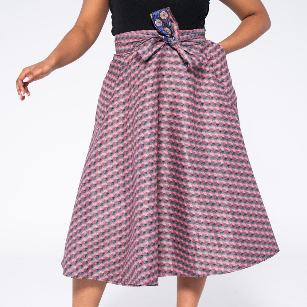 Pink/Purple Reversible Wrap Skirt