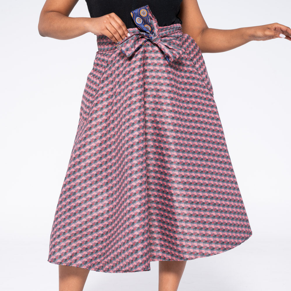 Pink/Purple Reversible Wrap Skirt