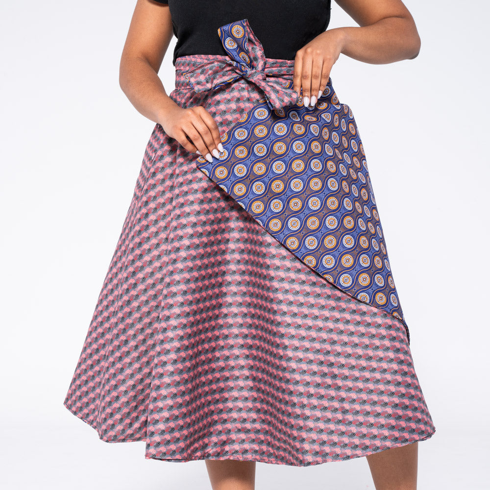 Pink/Purple Reversible Wrap Skirt