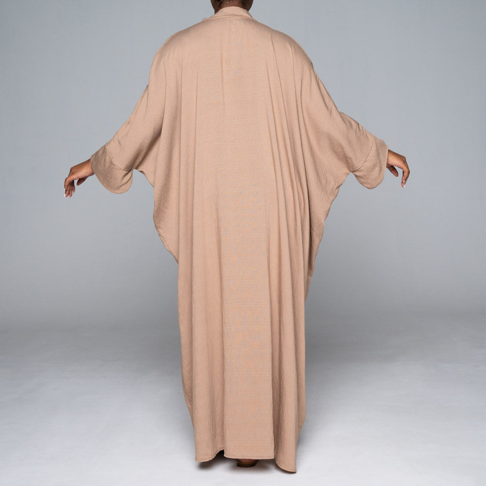 Stone Rayon Nylon Button Down Kaftan