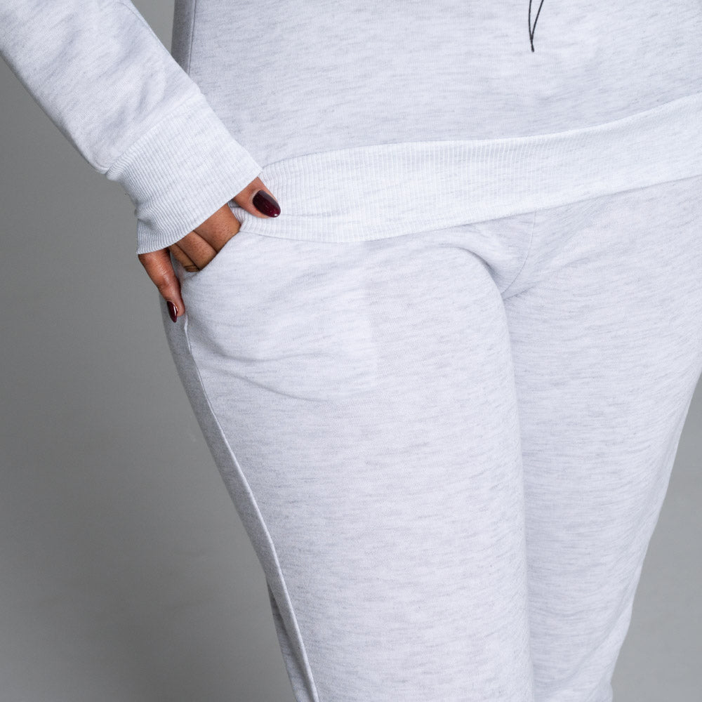 Spun Poly Ice Melange Track Top And Pants Set