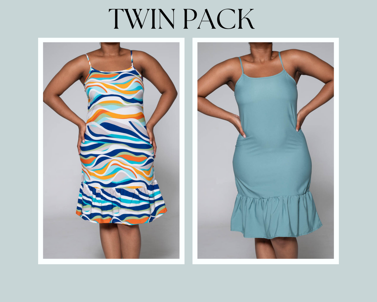 Printed And Pain Twin Pack Dress