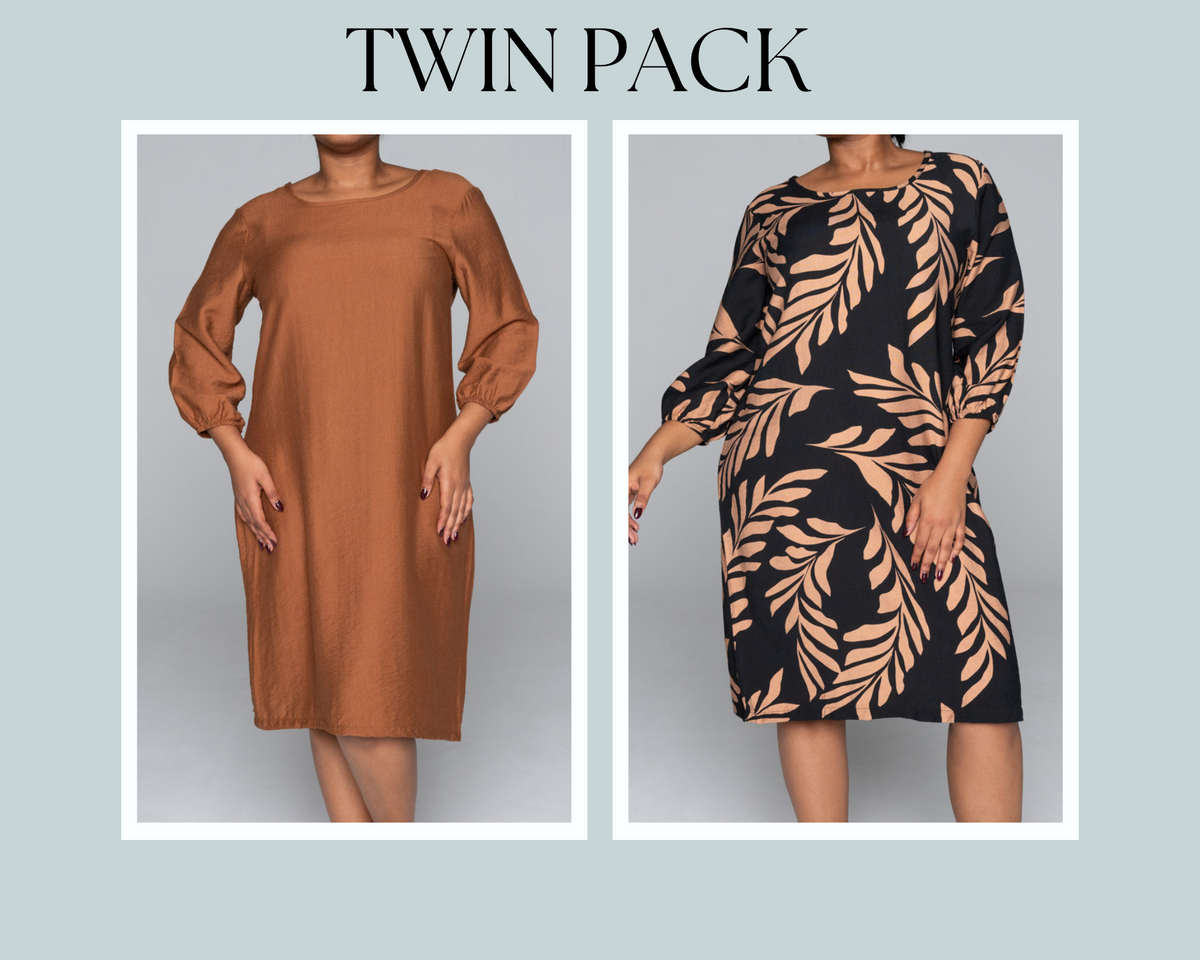 Plain And Printed Twin Pack Tunic